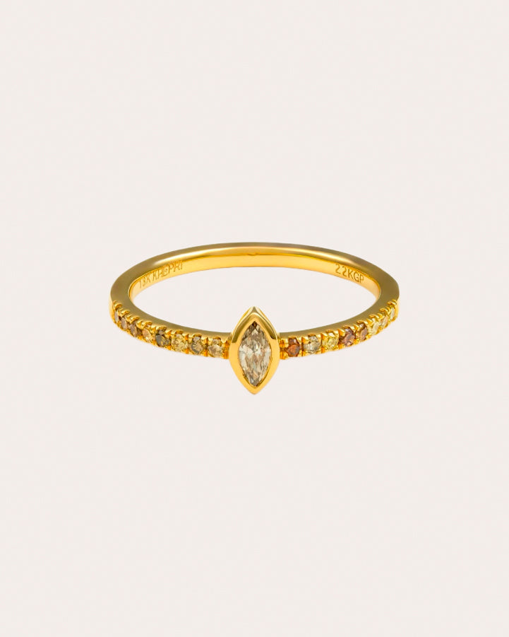 Colored Diamond Marquise Ring