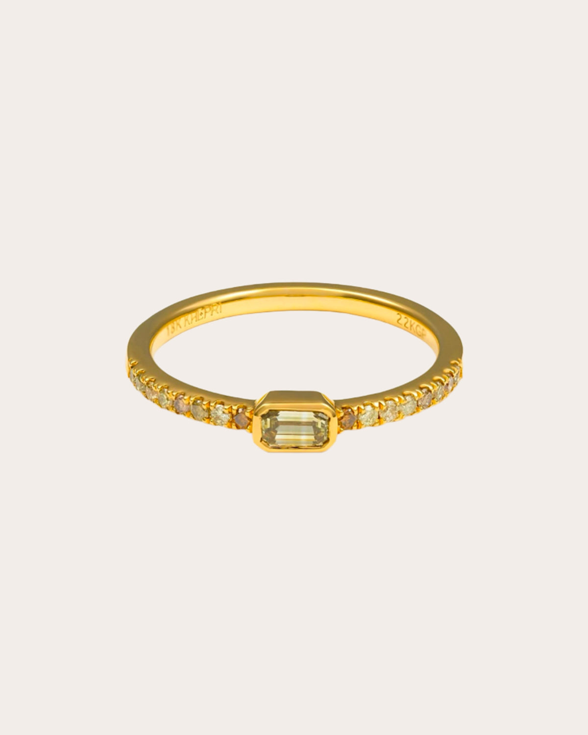 Colored Diamond Emerald-Cut Ring