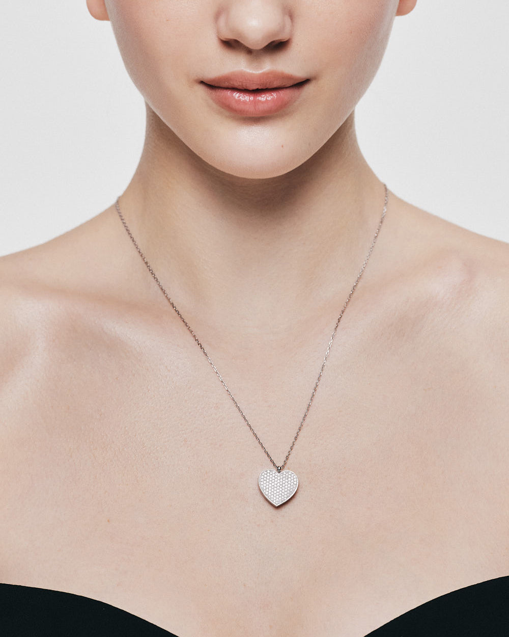 Diamond Heart Locket Necklace