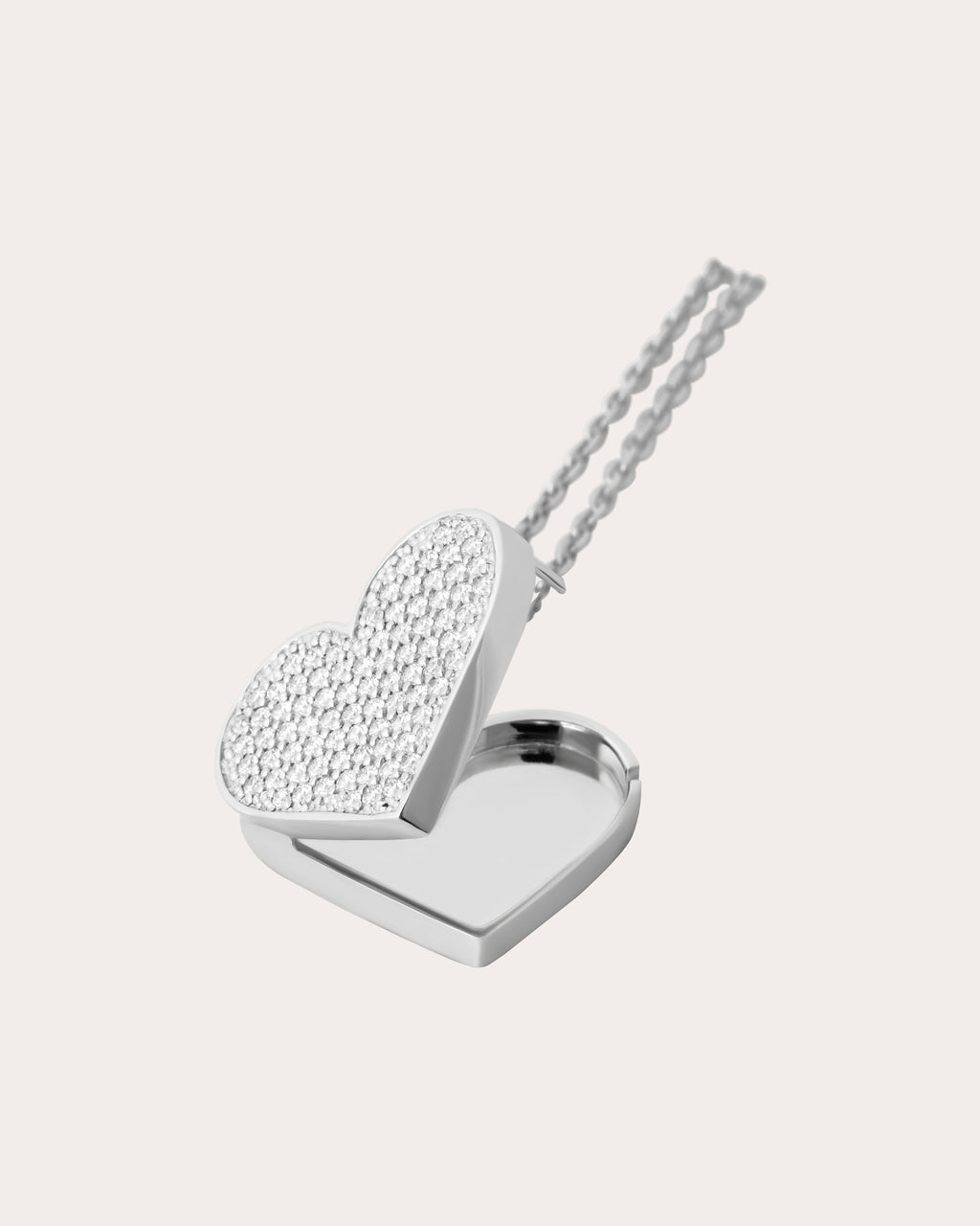Diamond Heart Locket Necklace