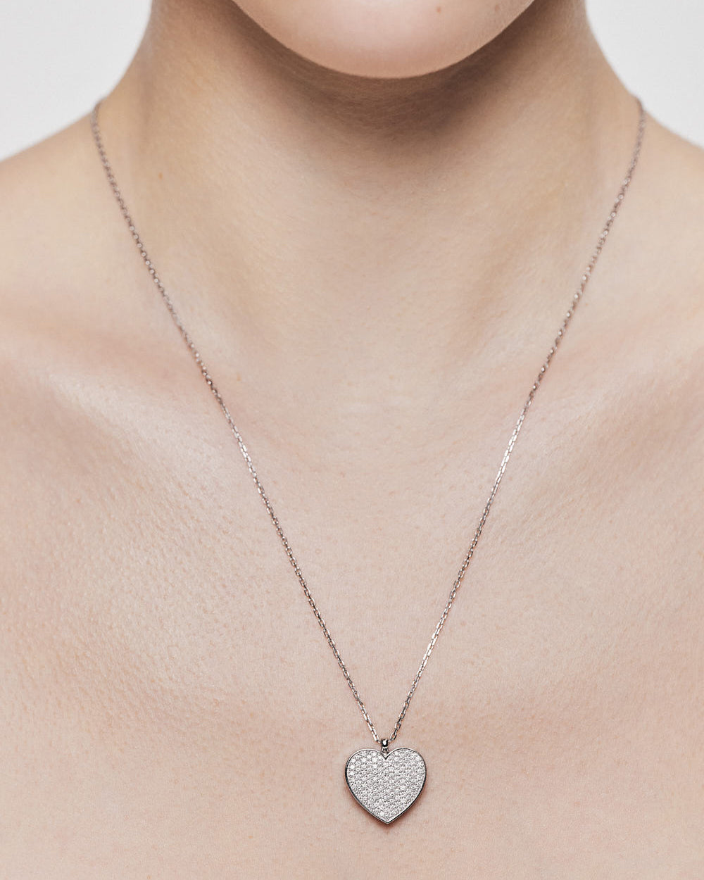 Diamond Heart Locket Necklace