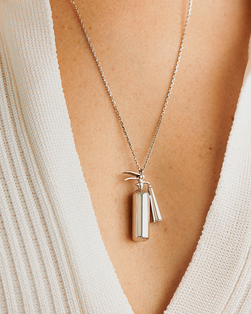 18k Gold Mini Extinguisher Pendant Necklace