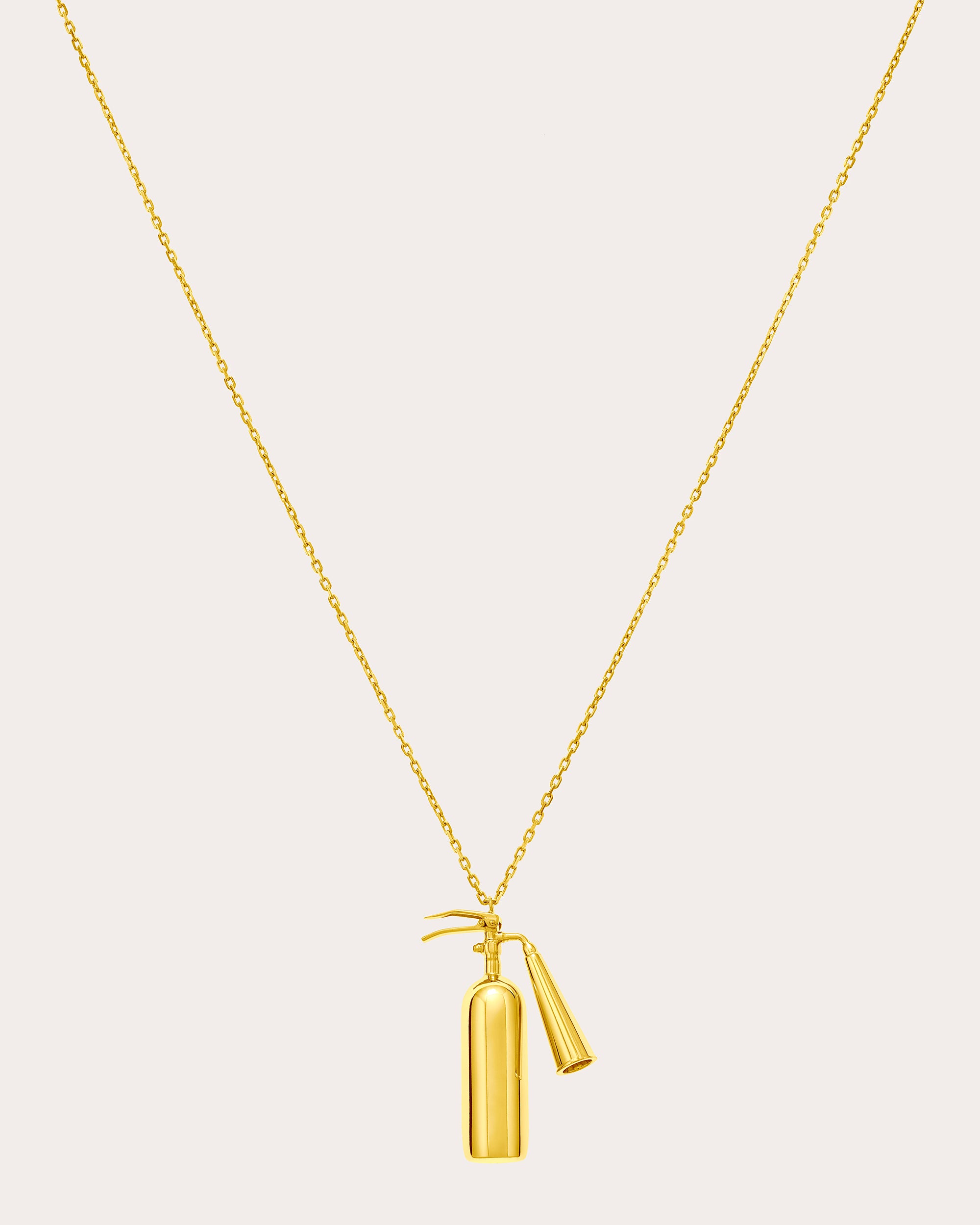 18k Gold Mini Extinguisher Pendant Necklace