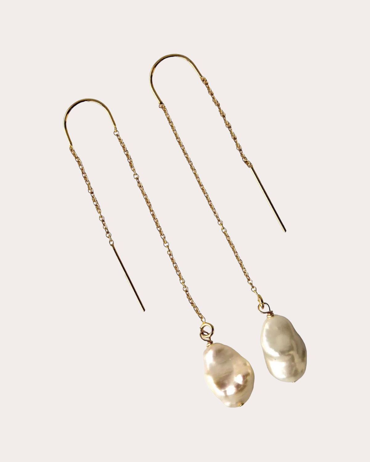 Keshi Pearl Threader Earrings