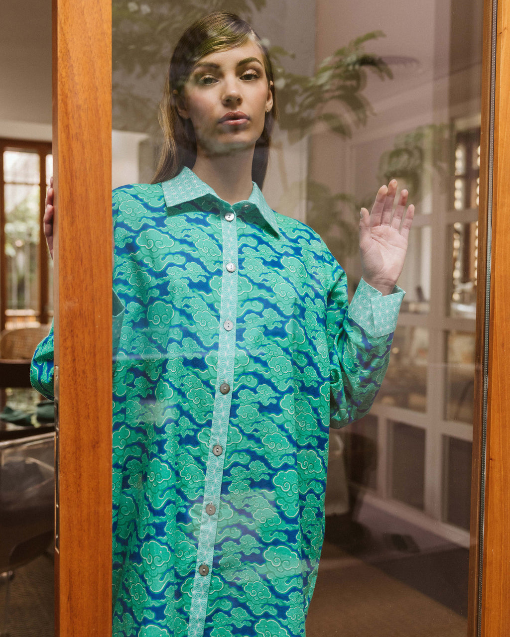 Gifu Kumo Cotton Shirt Dress