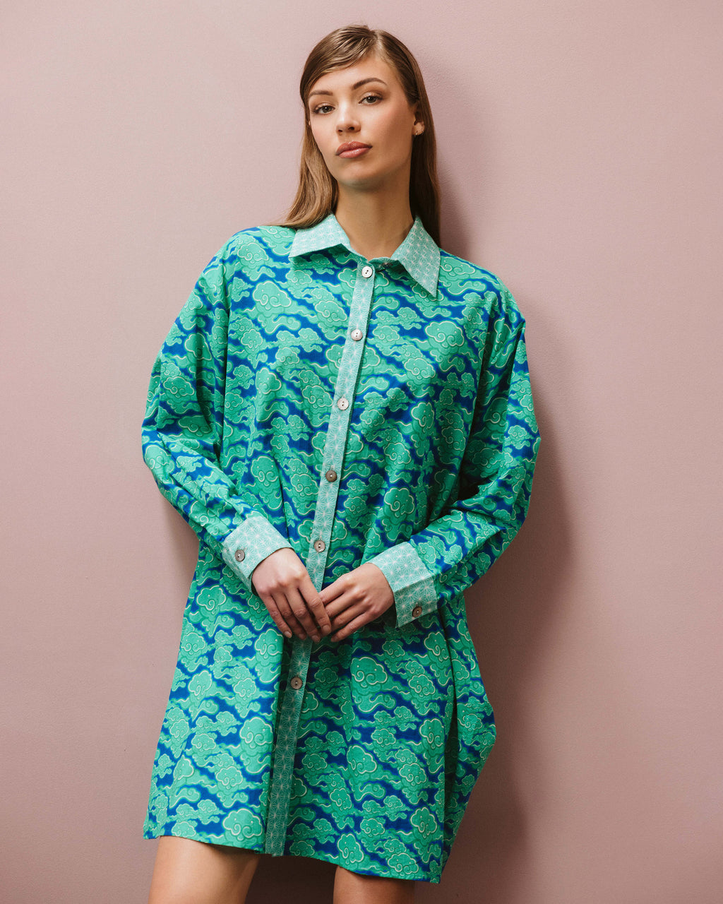 Gifu Kumo Cotton Shirt Dress