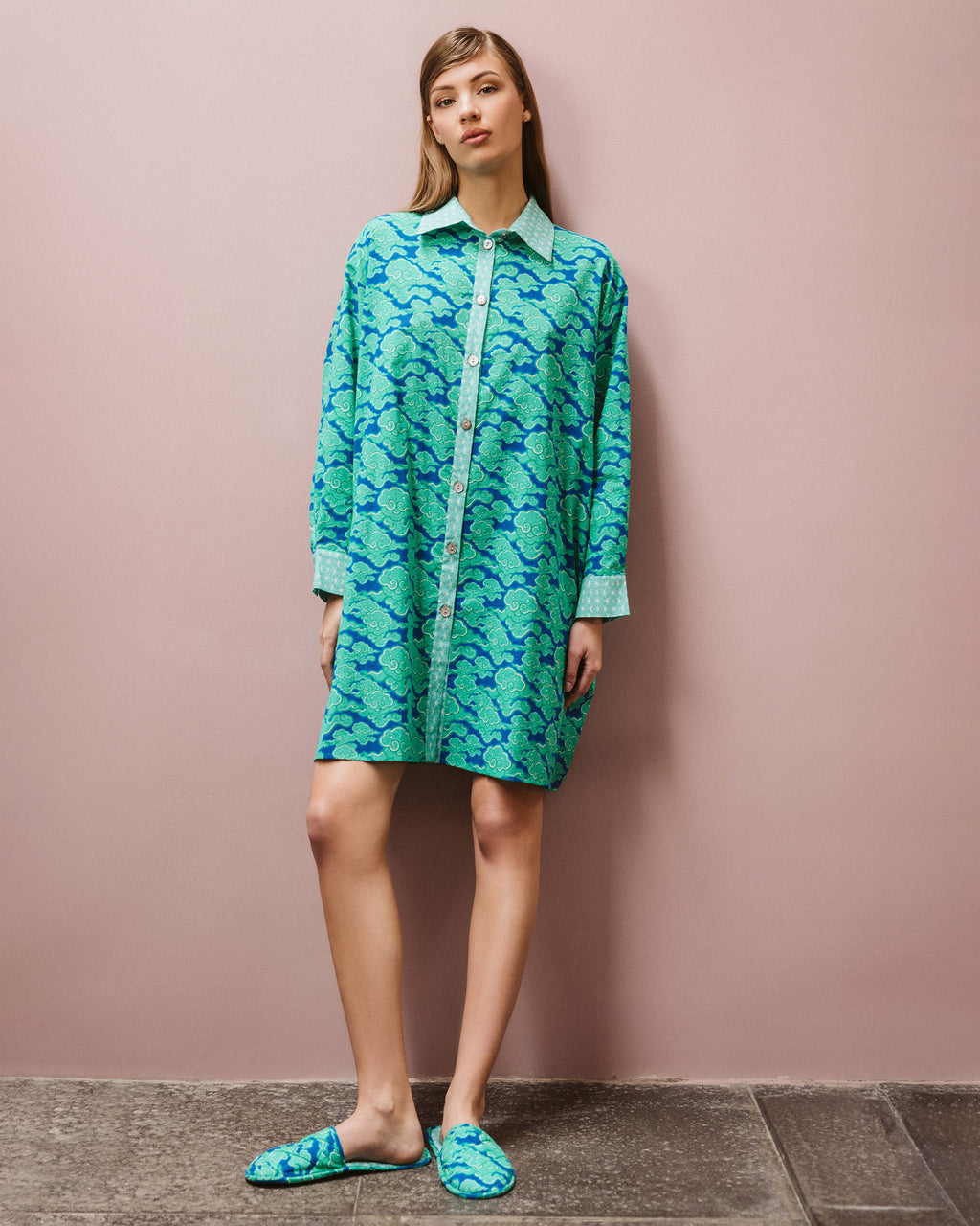 Gifu Kumo Cotton Shirt Dress