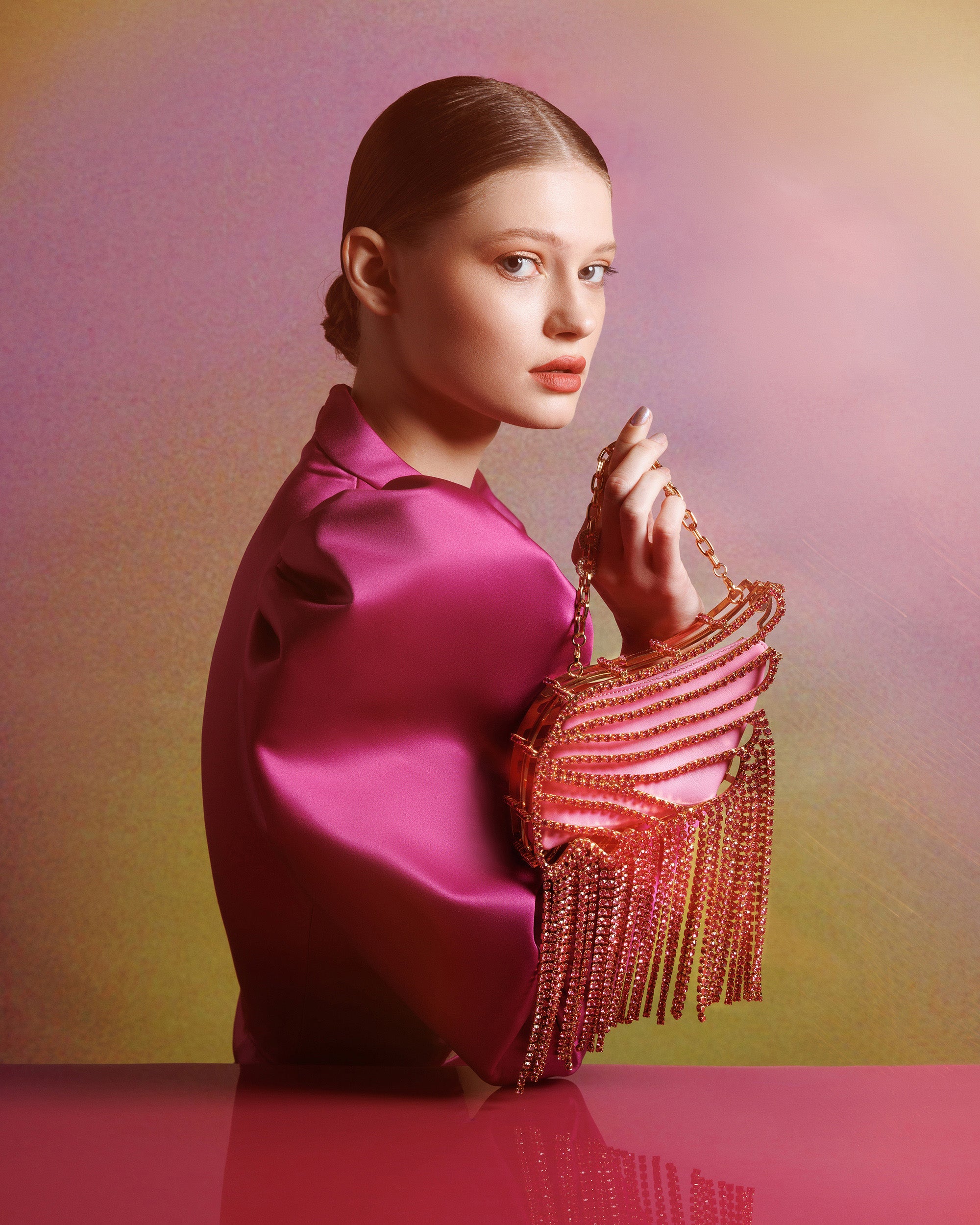 Al Tair Fringed Crystal-Embellished Tote