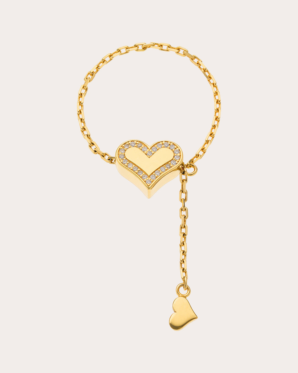 Diamond Outline Heart Transformer Ring