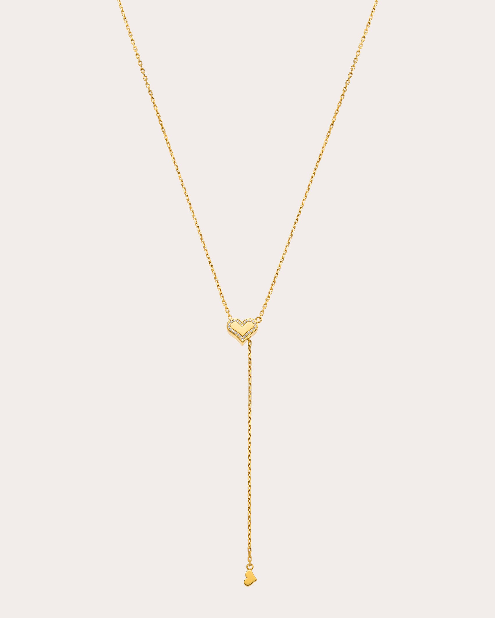 Diamond Outline Heart Transformer Necklace