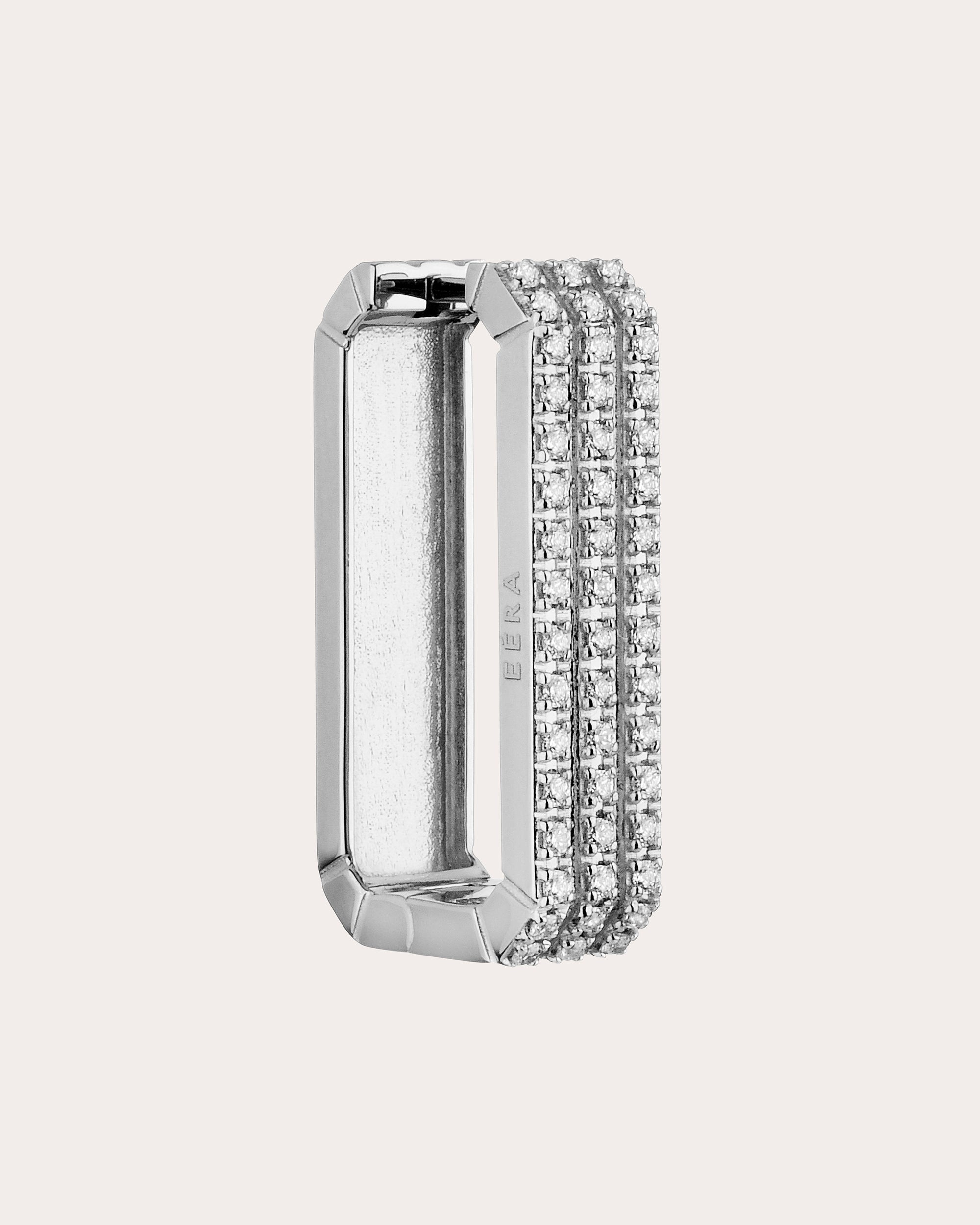 Diamond Pavé Long Candy Hoop Earring