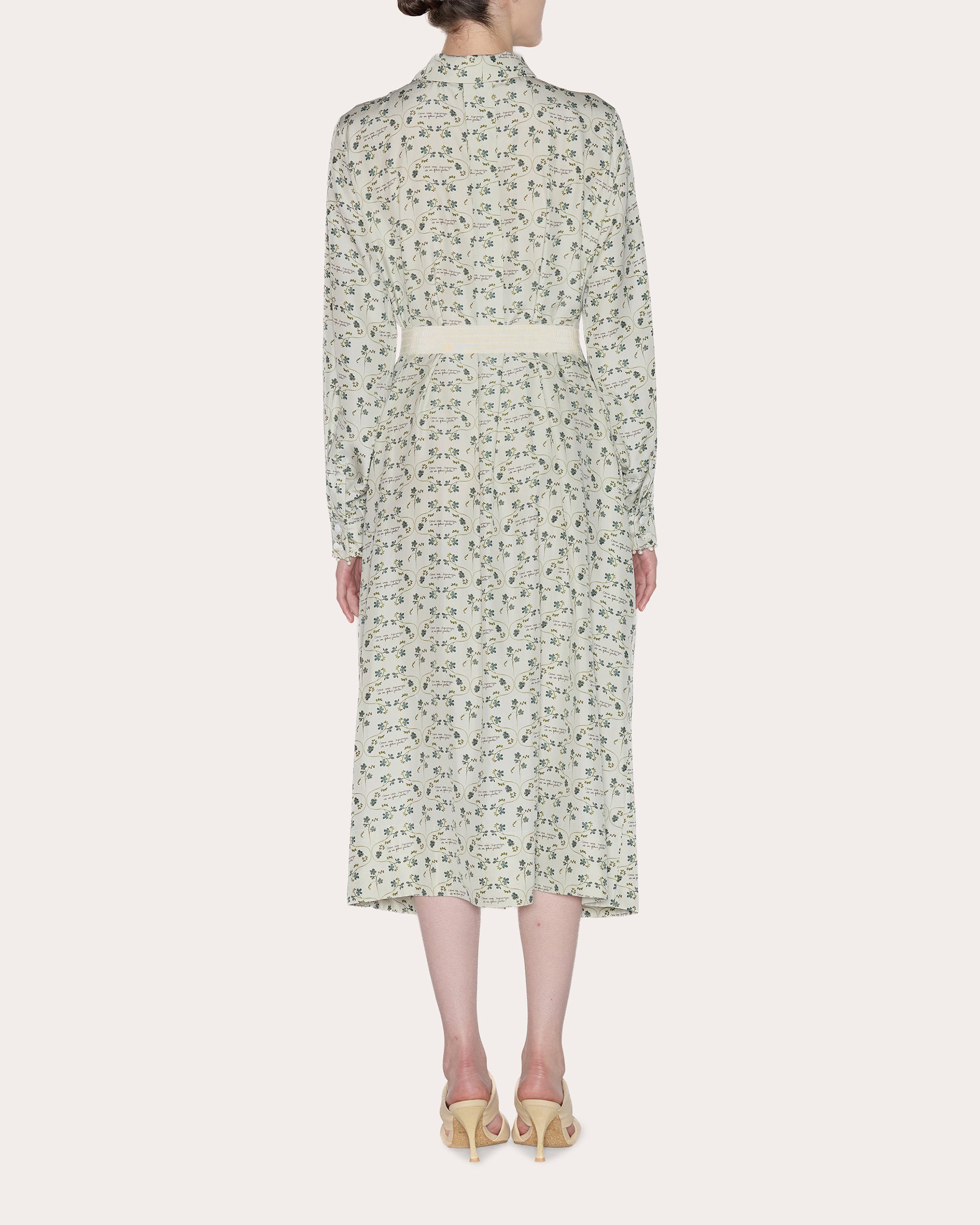 Meaning Floral Silk Poplin Midi Shirt Dress | Olivela Meaning Floral Silk Poplin Midi Shirt Dress | Olivela