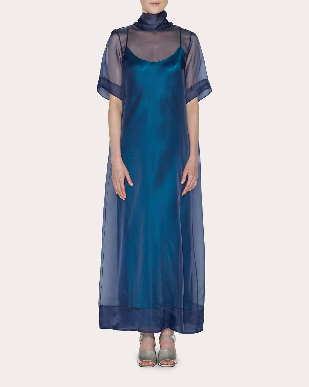 Perspective Sheer Silk Organza Maxi Dress | Olivela Perspective Sheer Silk Organza Maxi Dress | Olivela