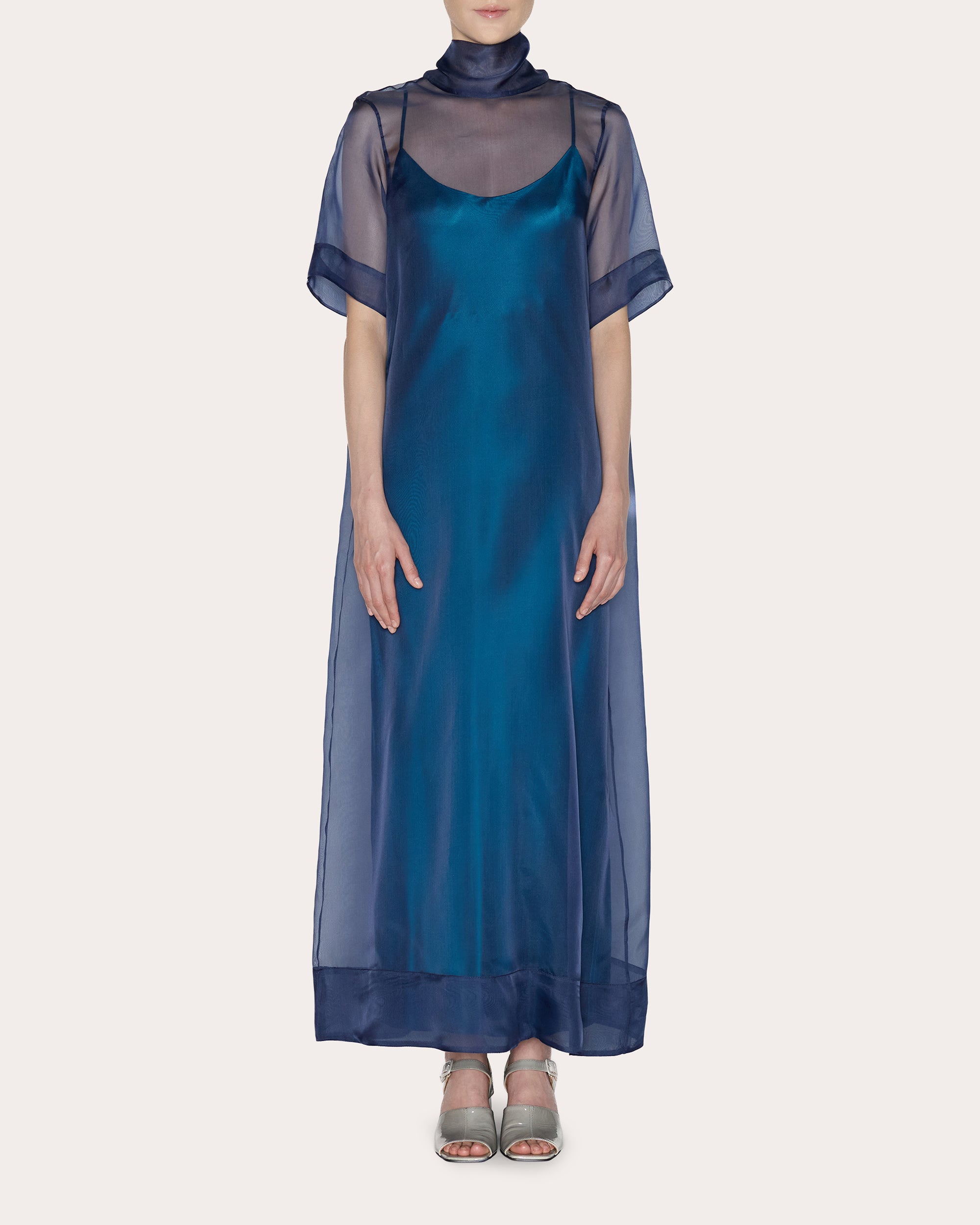 Perspective Sheer Silk Organza Maxi Dress