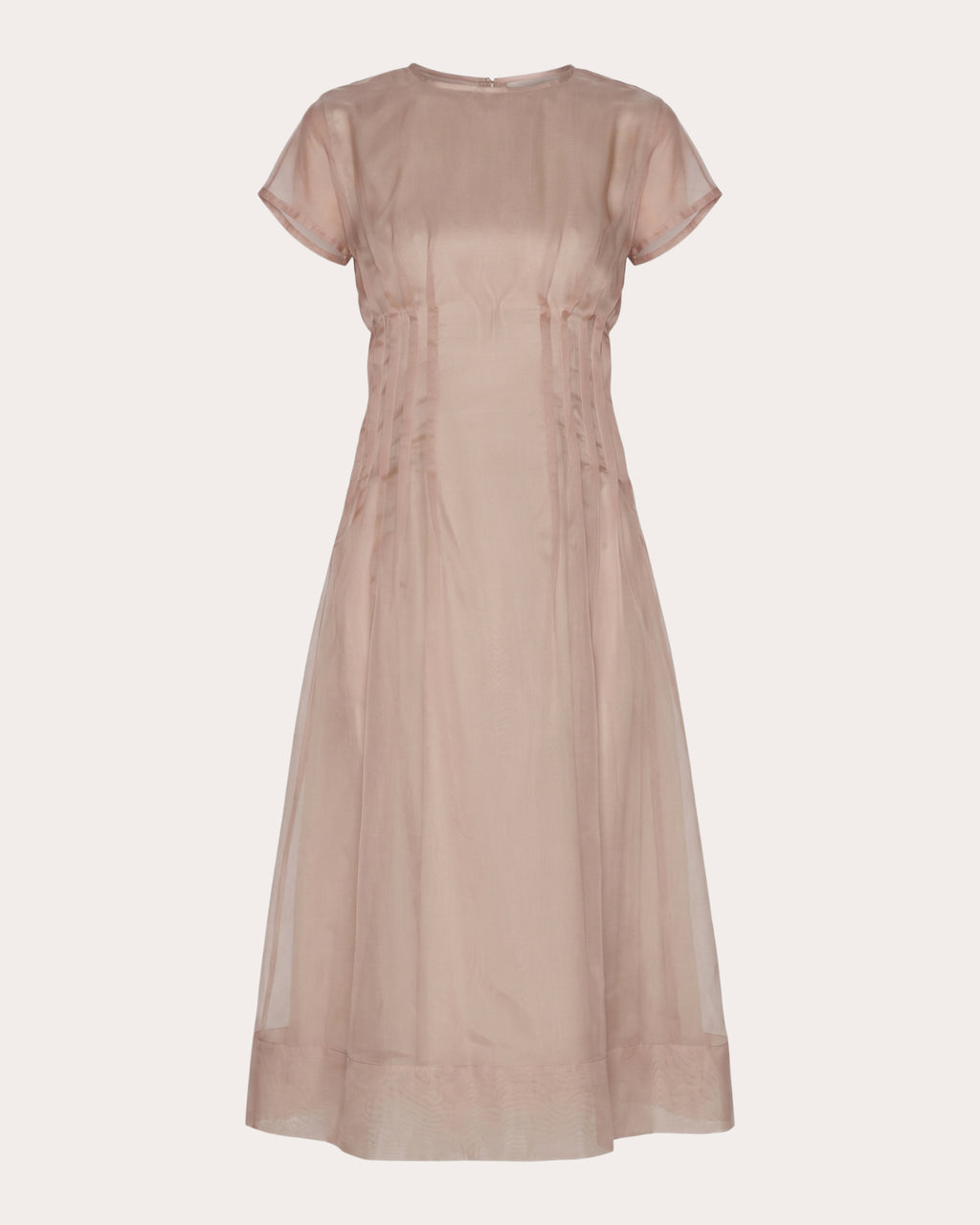 Essence Silk Organza Pleated Midi Dress