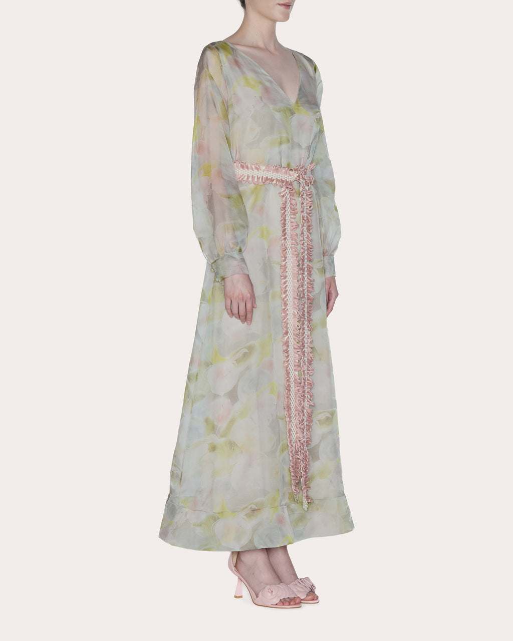 Purpose Floral Silk Organza A-Line Dress