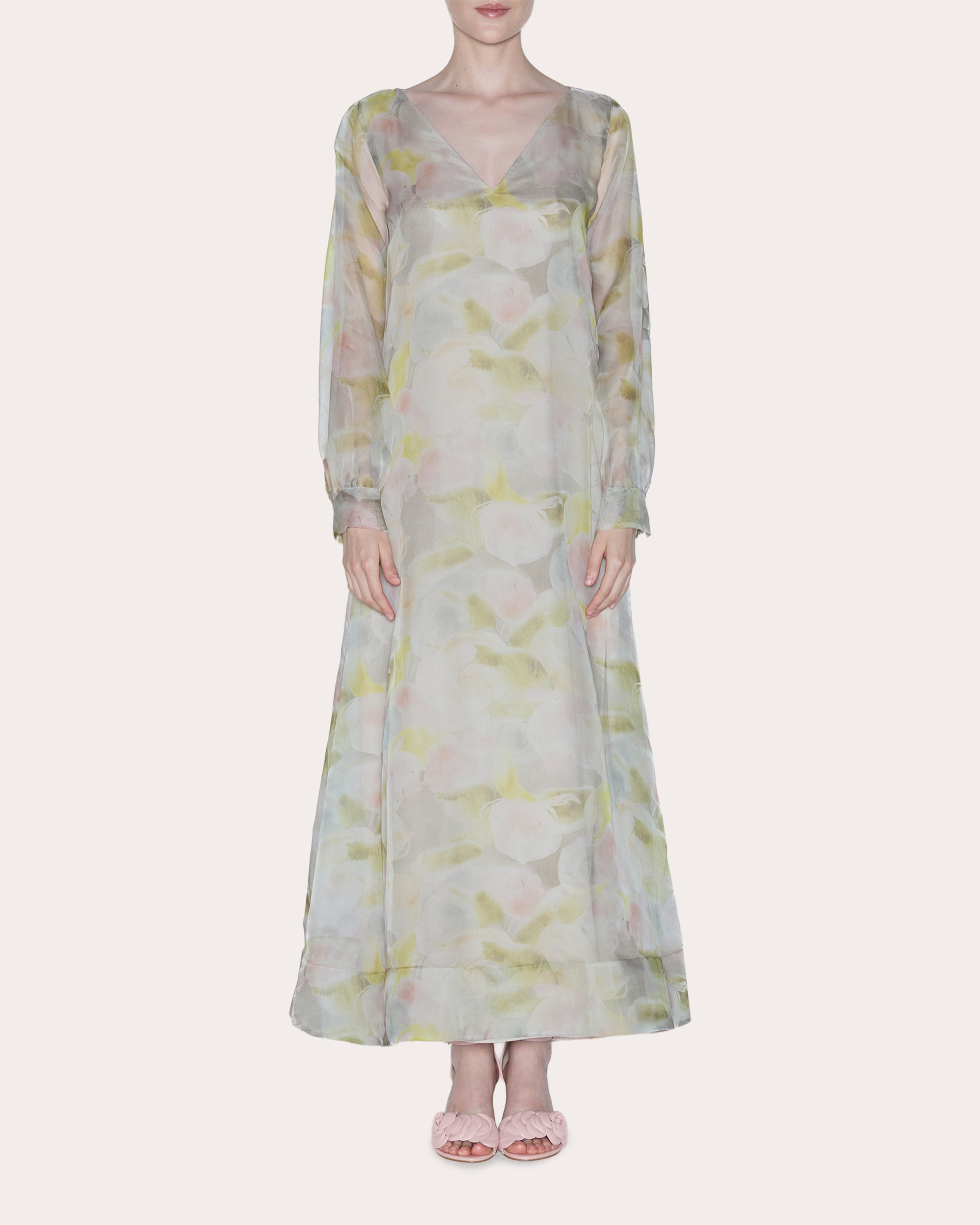 Purpose Floral Silk Organza A-Line Dress