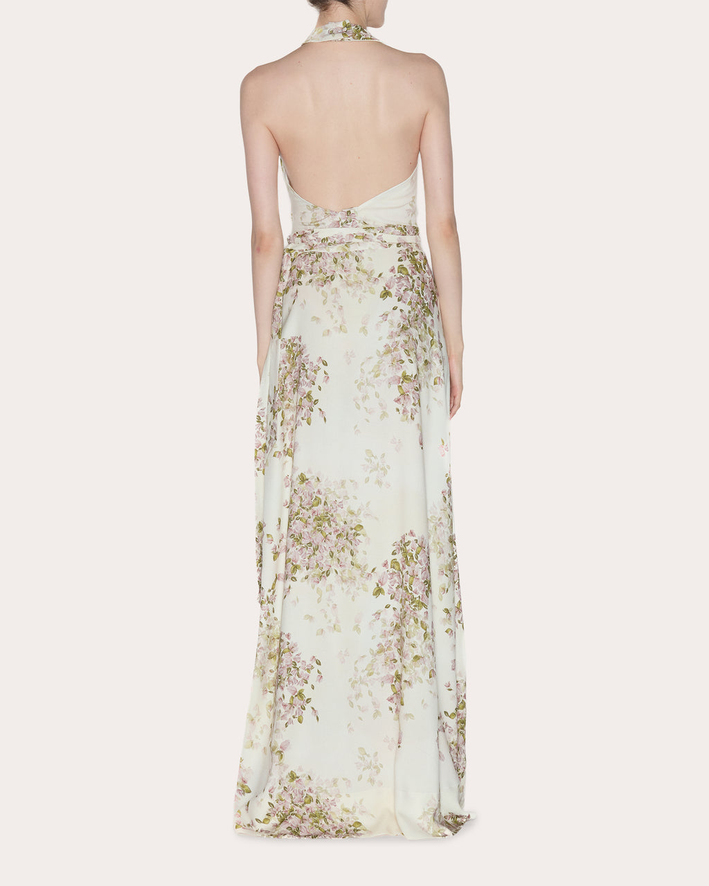Presence Floral Crepe de Chine Halter Top