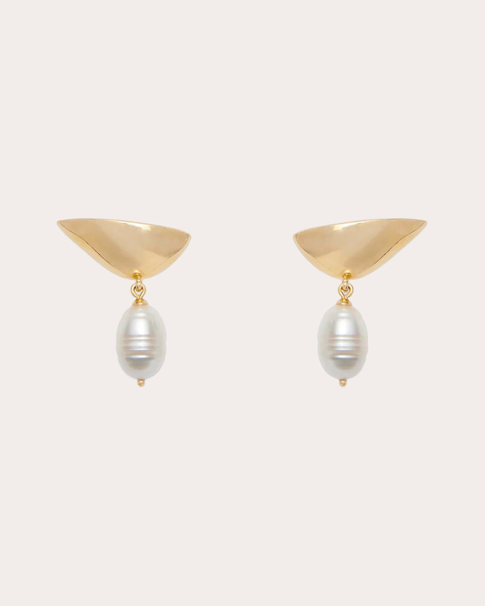 Freshwater Pearl Lobe Stud Earrings