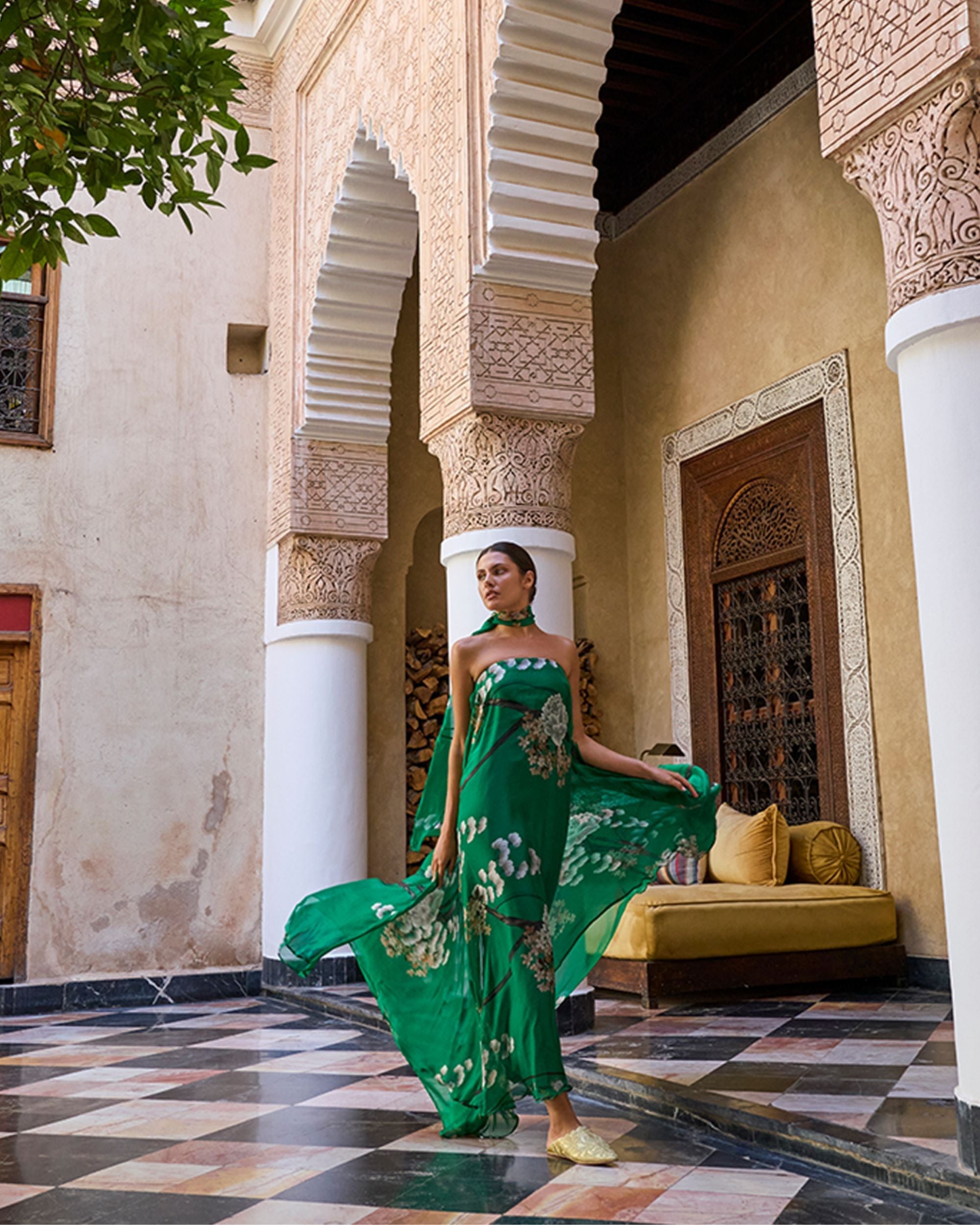 Jade Scarf Strapless Maxi Dress | Olivela Jade Scarf Strapless Maxi Dress | Olivela