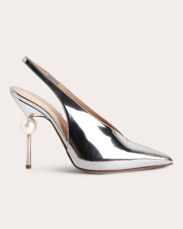 Lucia 105 Mirrored Leather Slingback