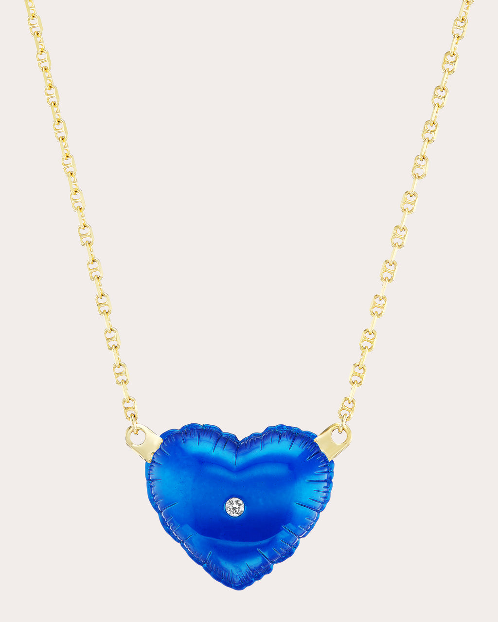 Diamond Large Heart Balloon Pendant Necklace