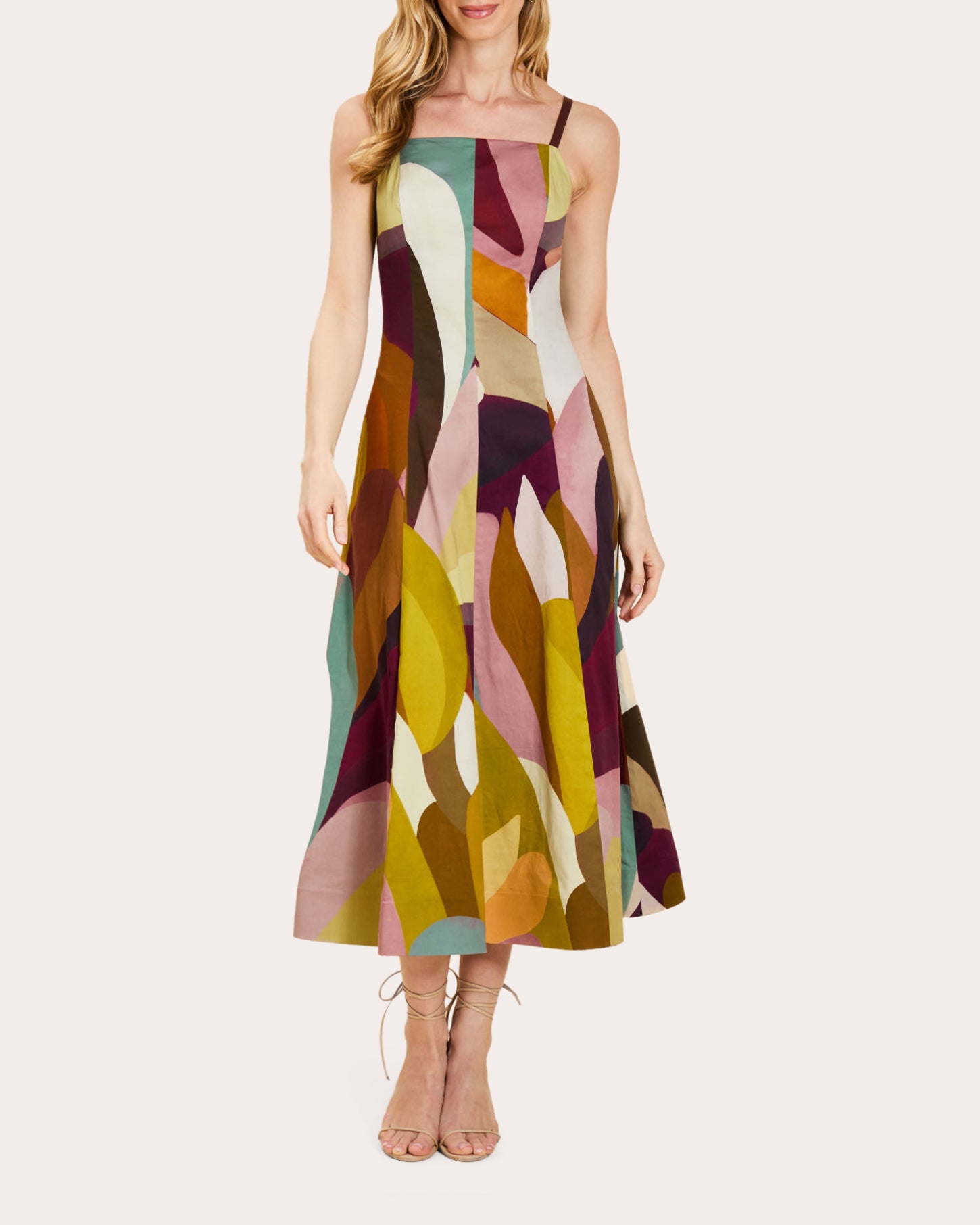 Leo Reversible Poplin A-Line Midi Dress