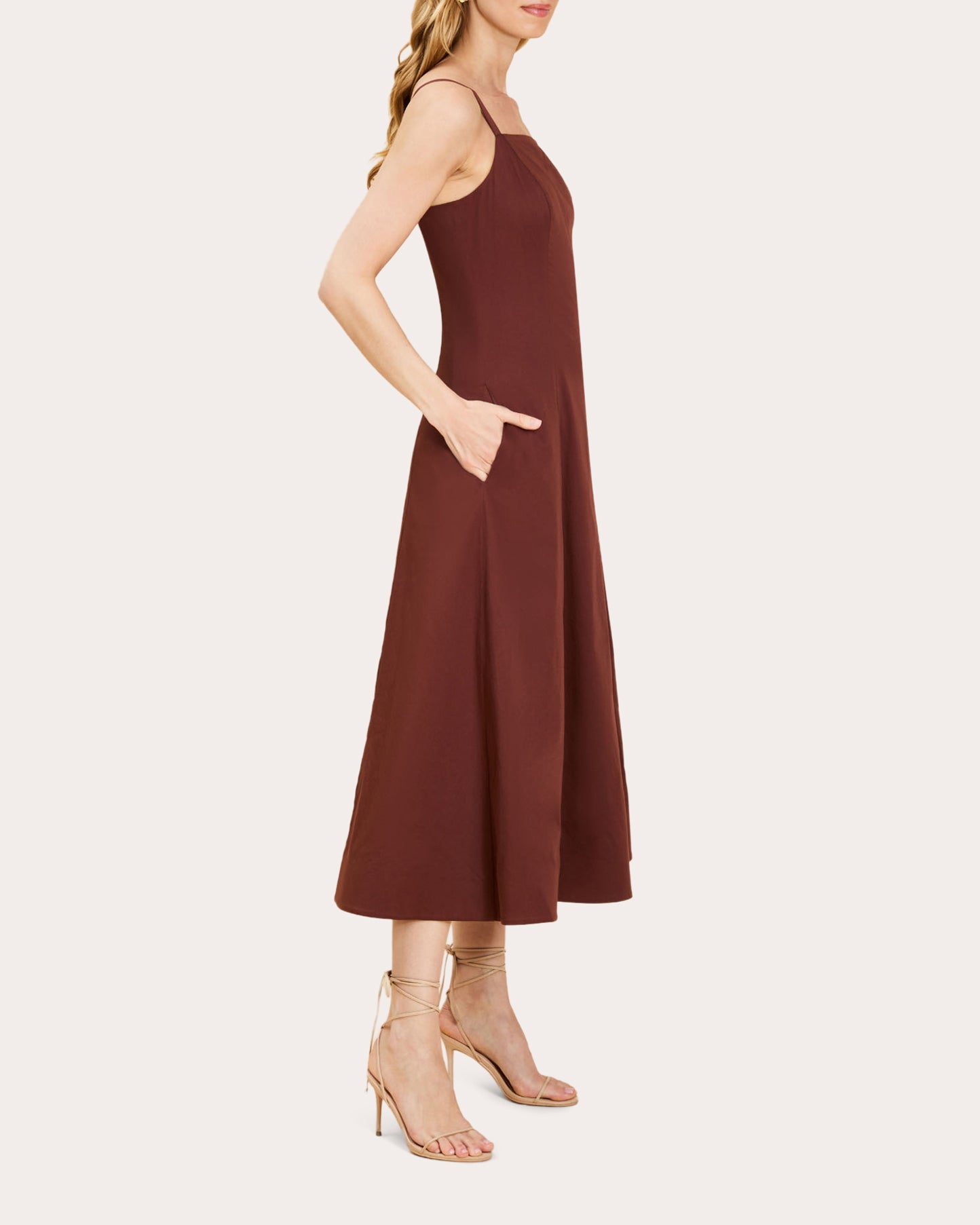 Leo Reversible Poplin A-Line Midi Dress