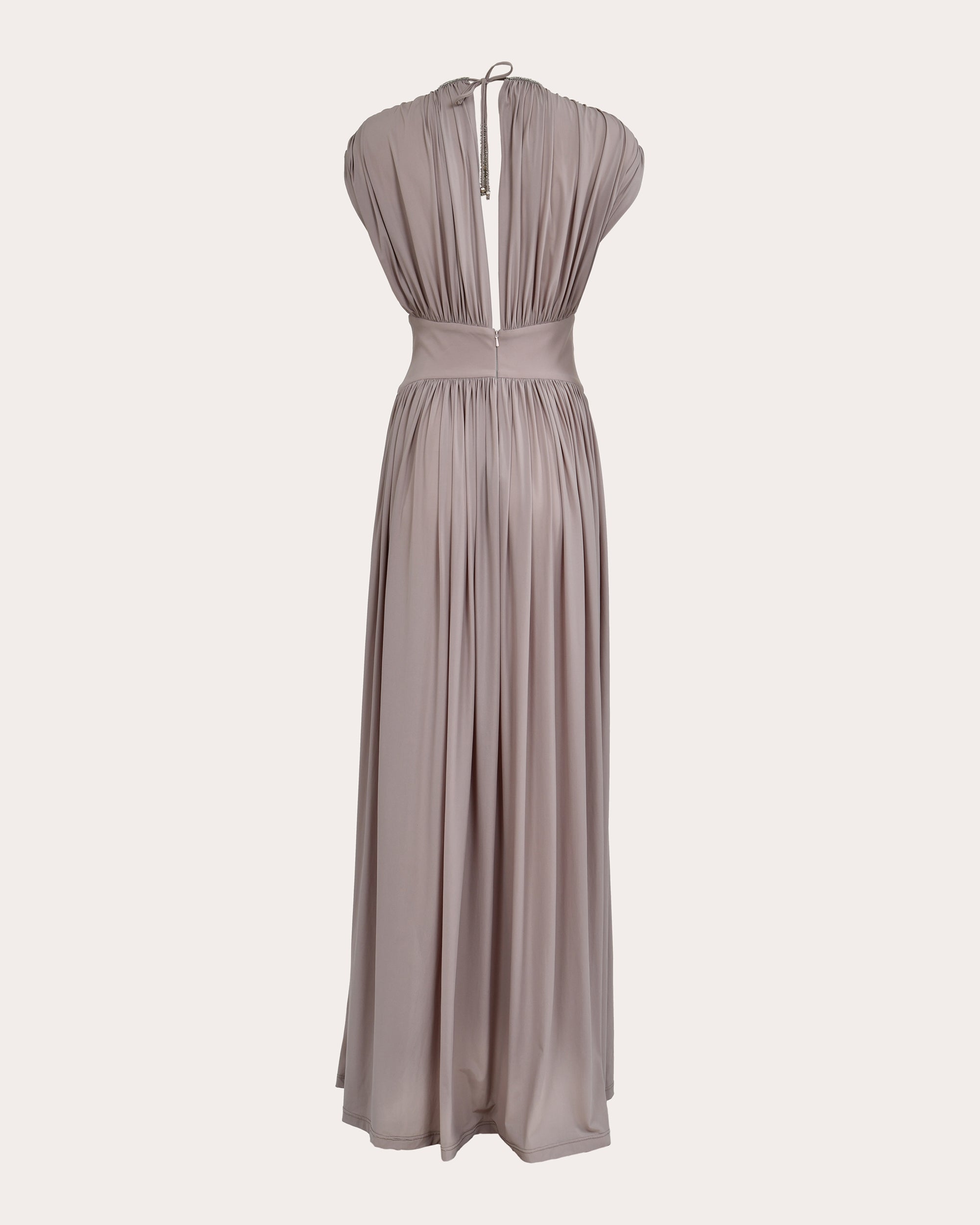 cassandra maxi dress Cassandra Embellished Jersey Ruched Maxi Dress