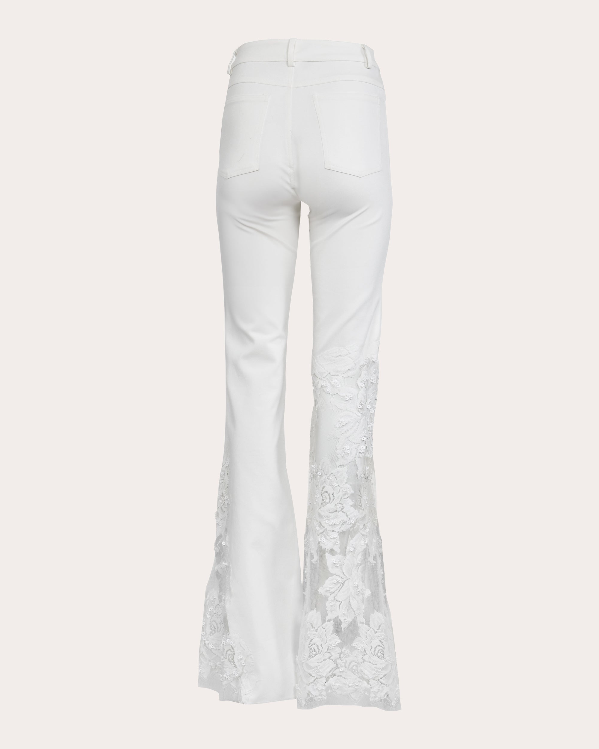 Gardenia Sequin Floral Lace Flared Jeans