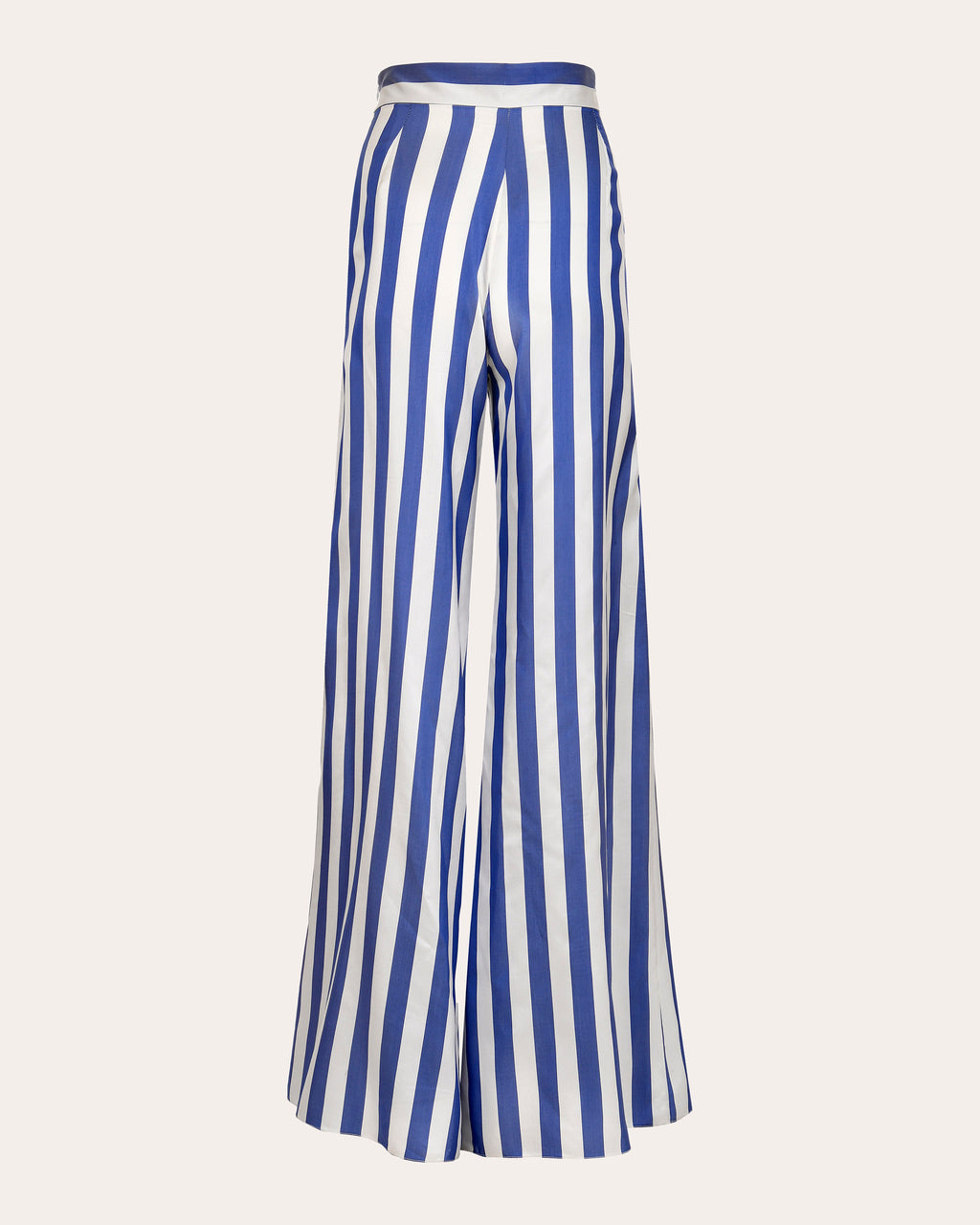 Acqua Stripe Silk Wide-Leg Pants