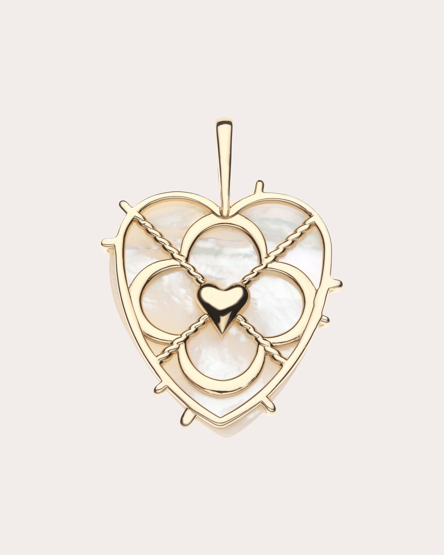 Mother of Pearl LOVE Carry Your Heart Necklace