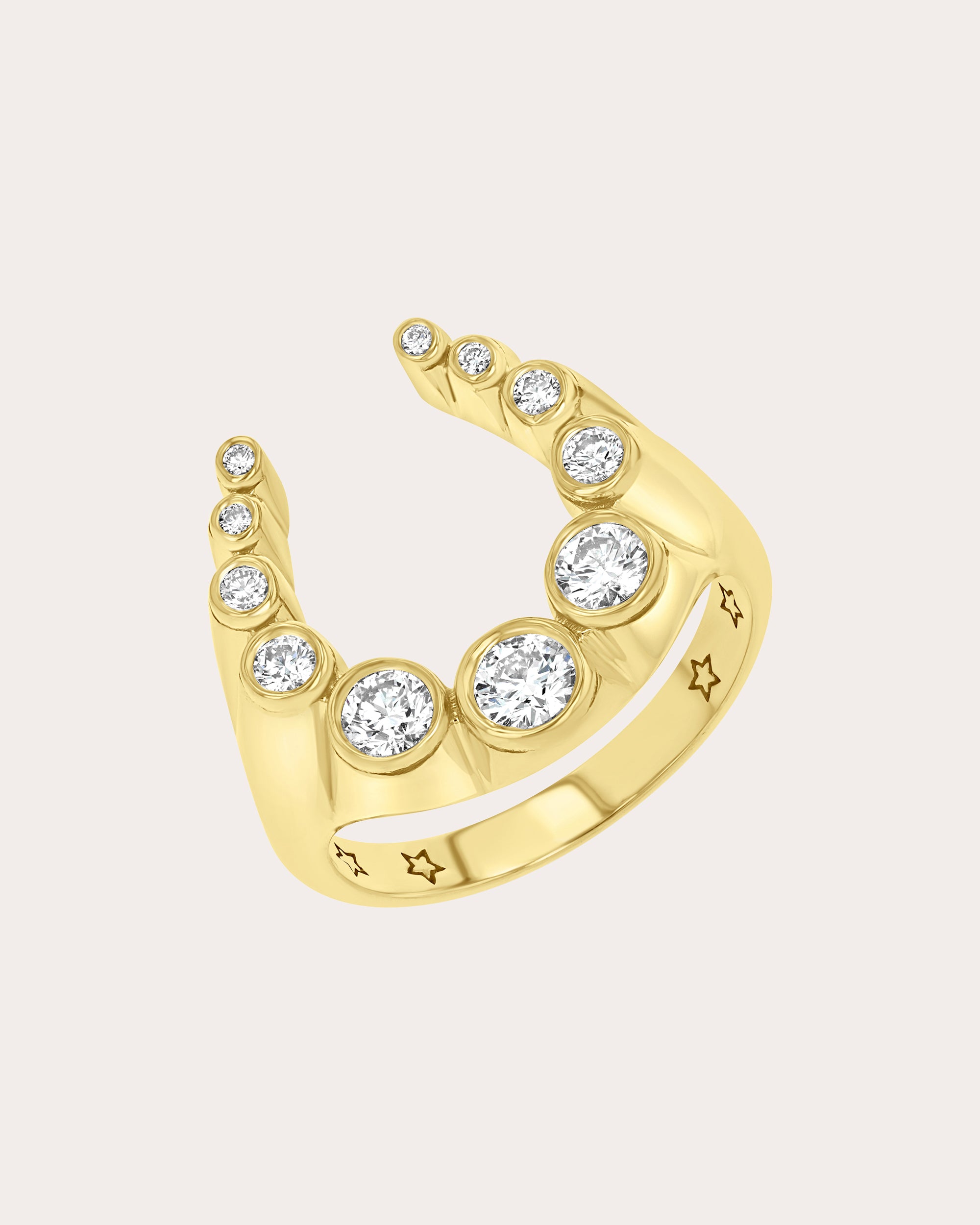 Diamond & 14k Gold Lucky Charm Ring | Olivela