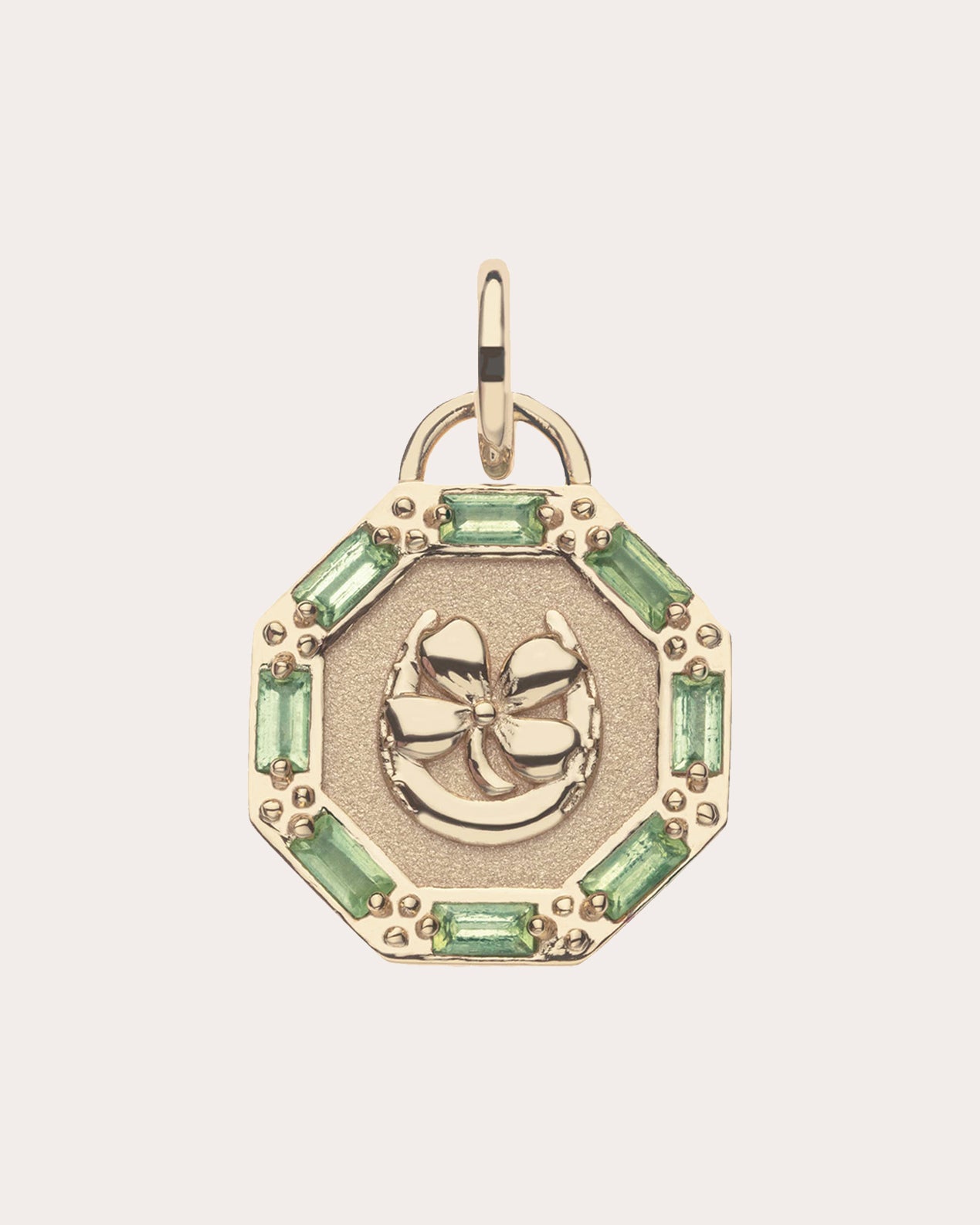 Peridot LUCKY Petite Coin Pendant Necklace