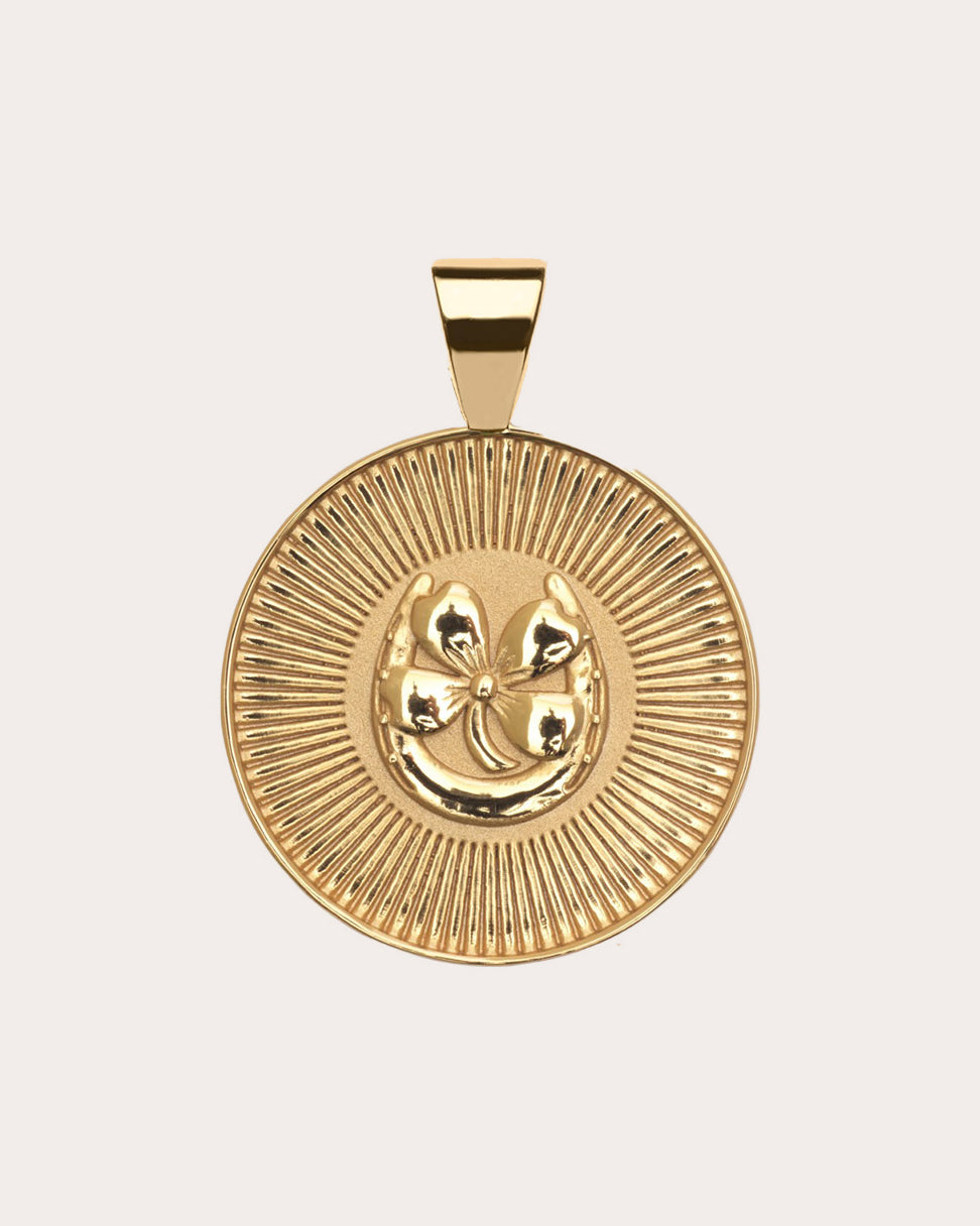 LUCKY Small Coin Pendant Necklace