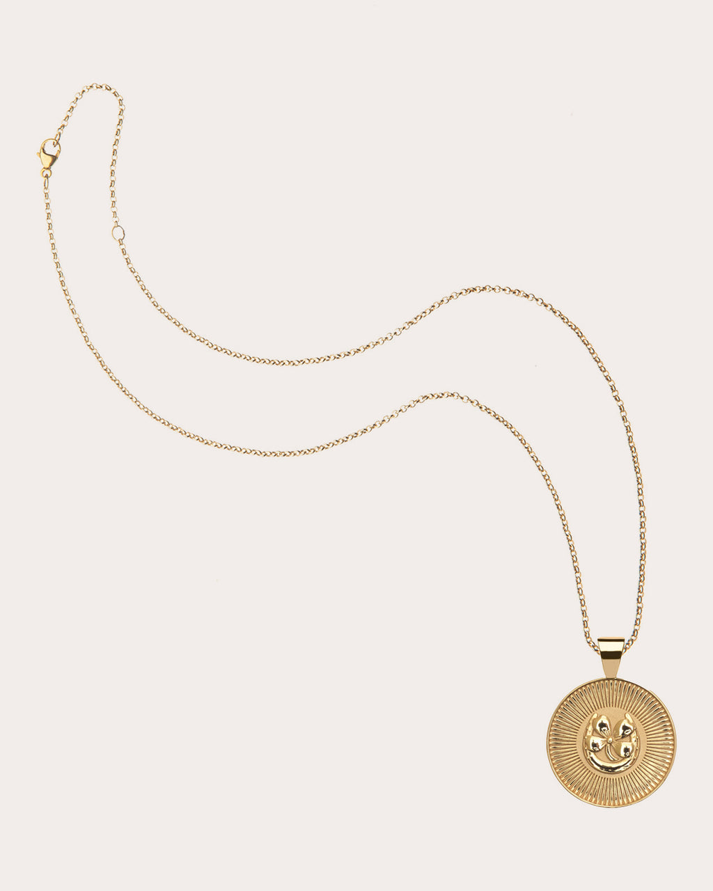 LUCKY Small Coin Pendant Necklace