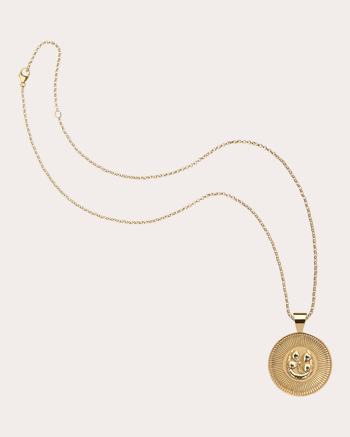 LUCKY Small Coin Pendant Necklace