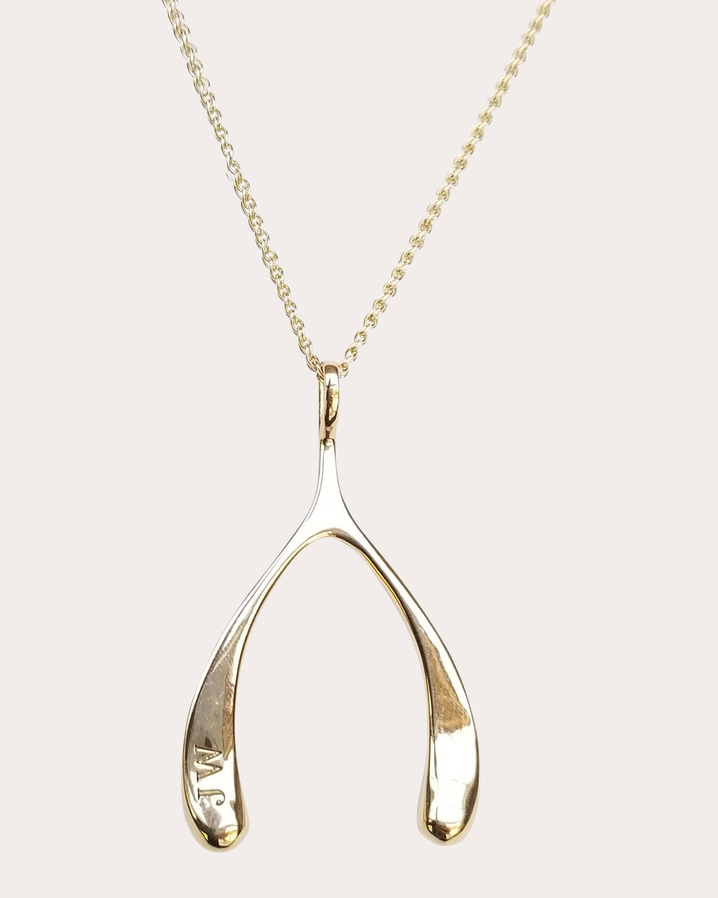 LUCKY Wishbone Pendant Necklace