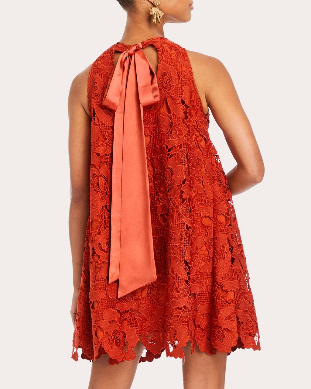 Luli Scalloped Guipure Lace Mini Dress