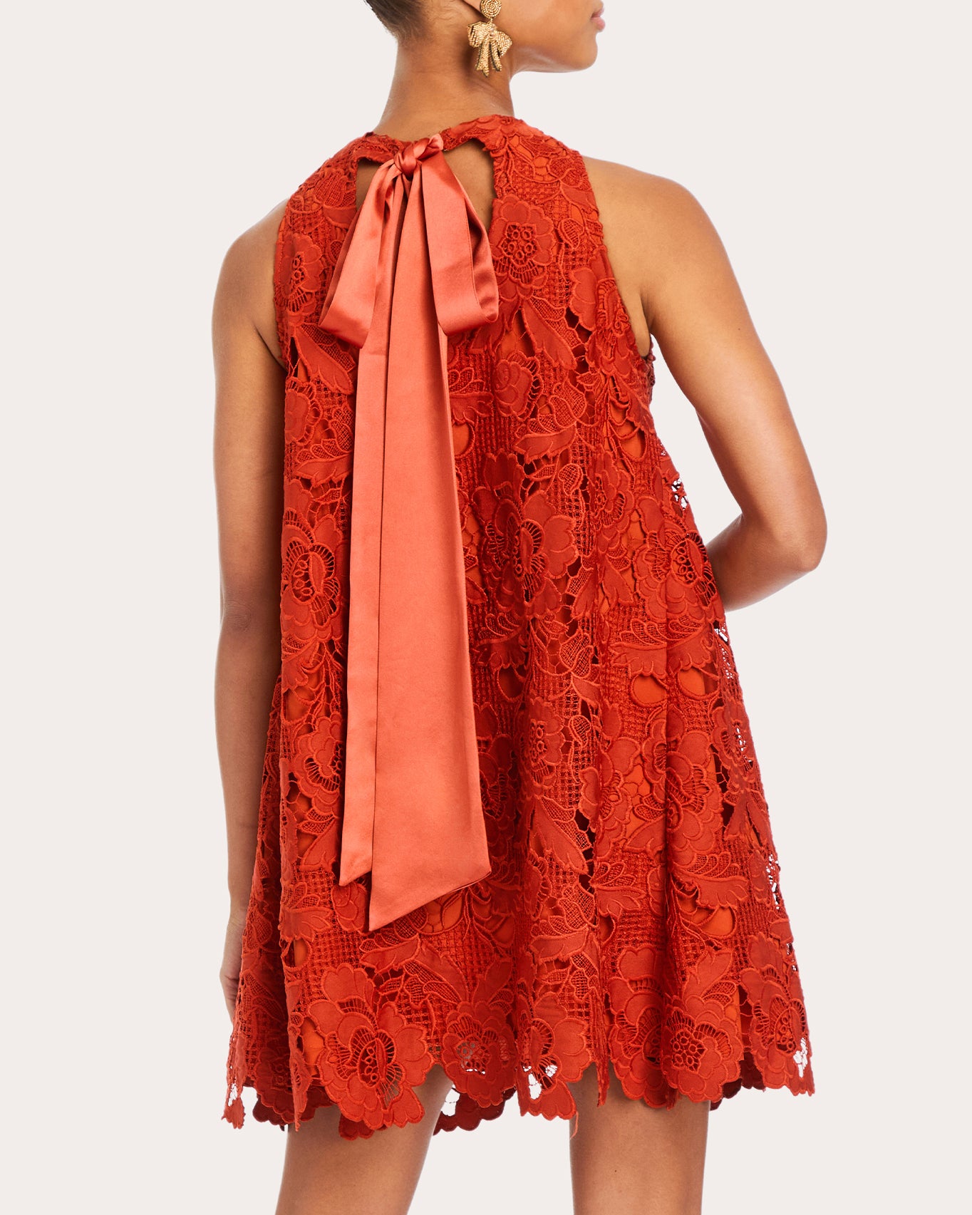 Luli Scalloped Guipure Lace Mini Dress