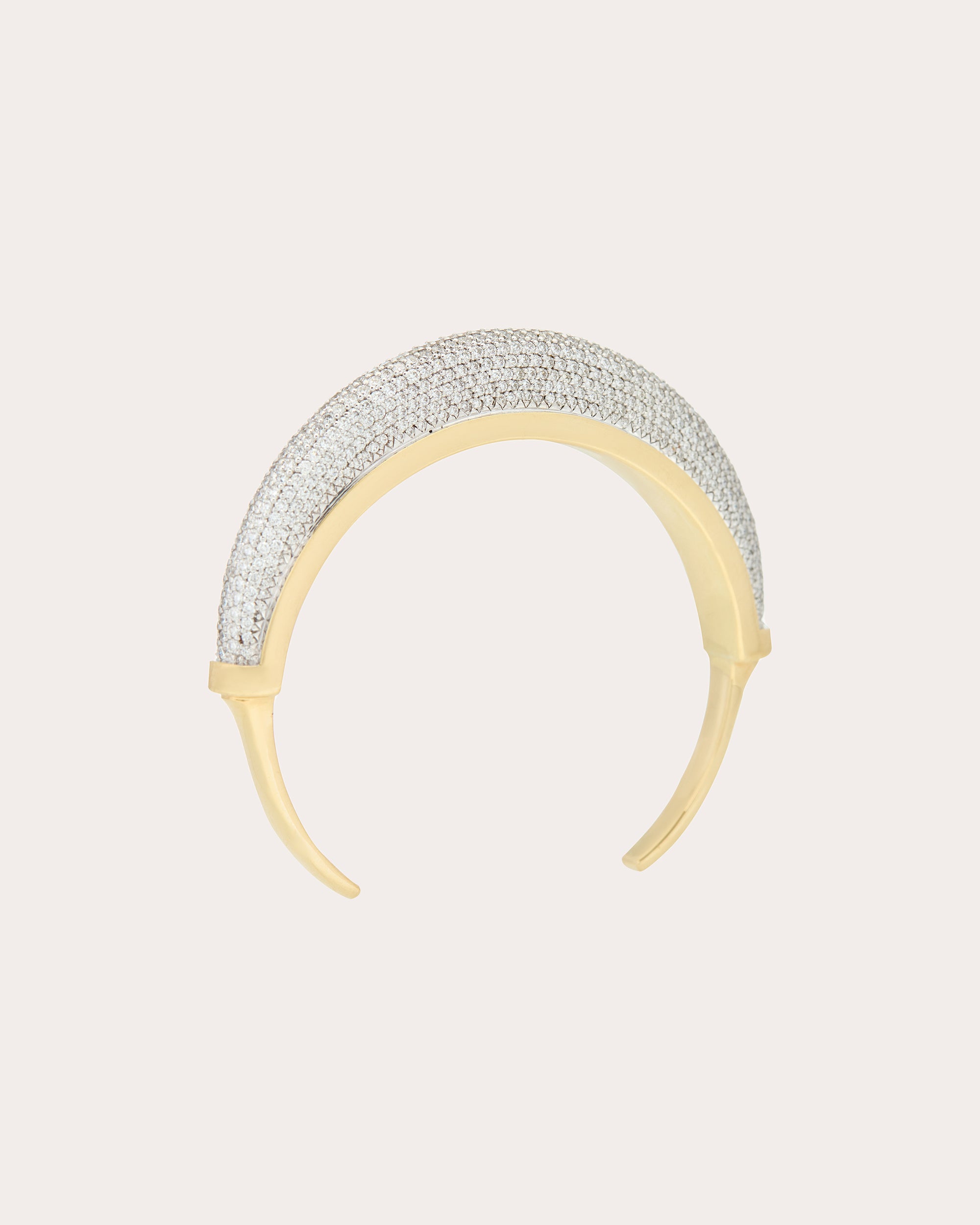 Diamond & 18k Gold Luna Pavé Cuff Bracelet