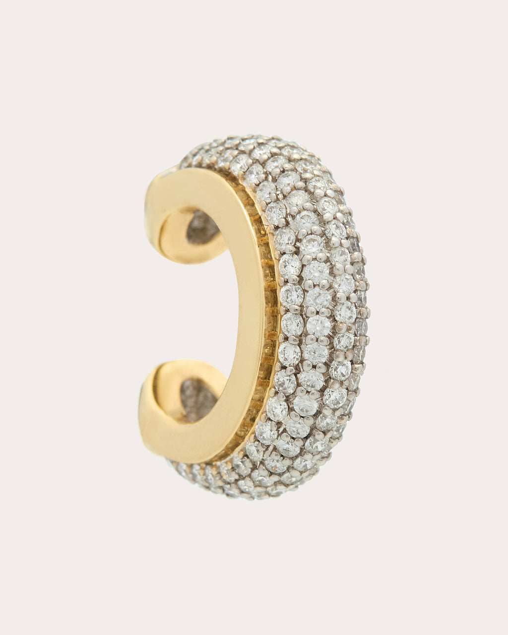 Diamond & 18k Gold Luna Pavé Ear Cuff
