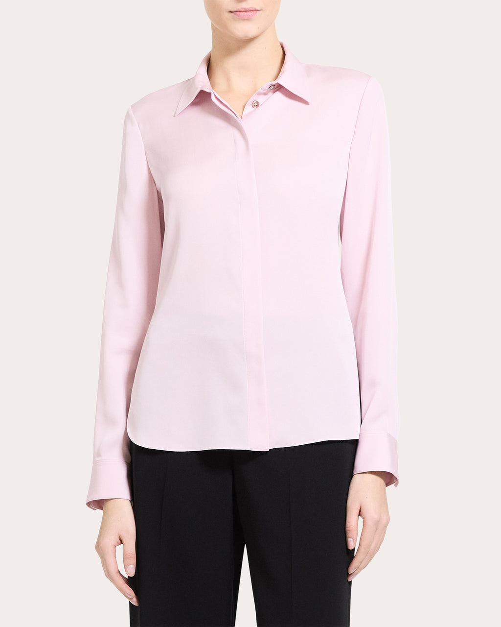 Silk Georgette Classic Fitted Shirt