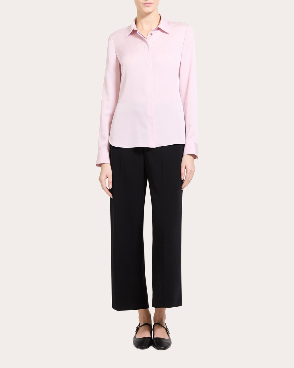 Silk Georgette Classic Fitted Shirt