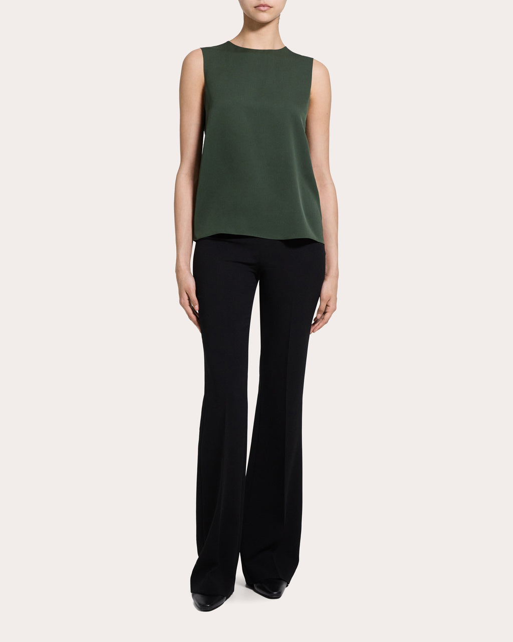 Silk Georgette Straight Shell Top