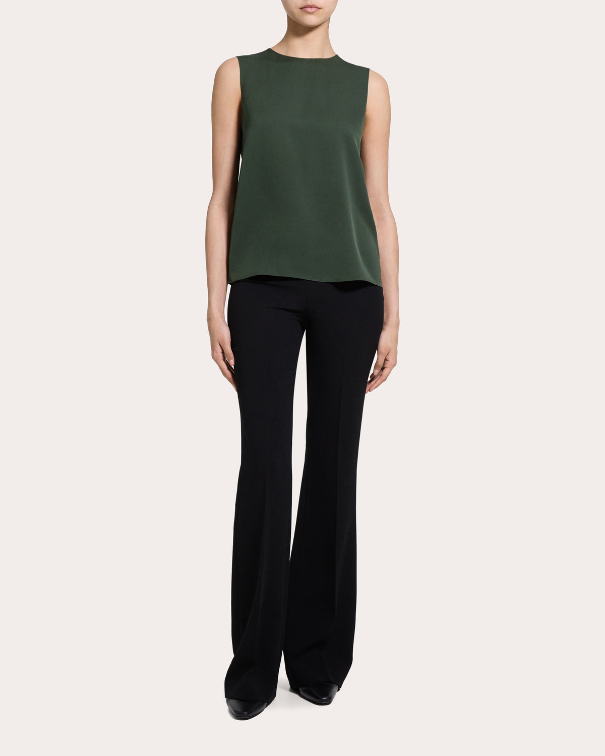 Silk Georgette Straight Shell Top