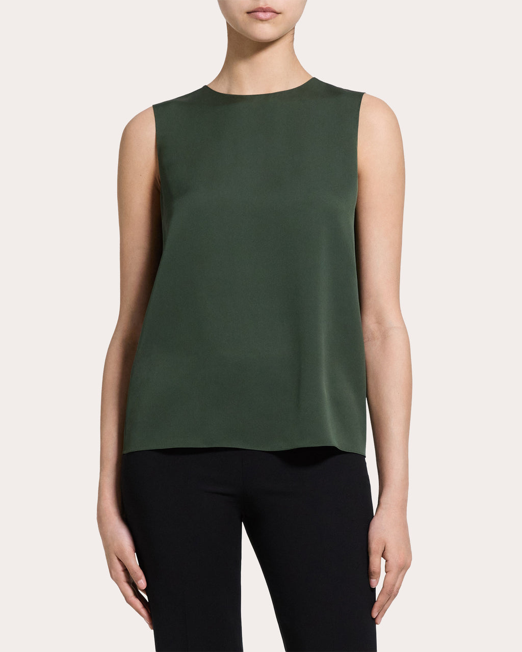 Silk Georgette Straight Shell Top