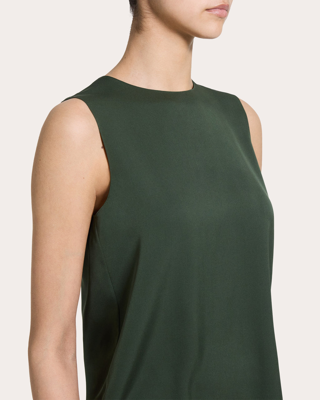 Silk Georgette Straight Shell Top