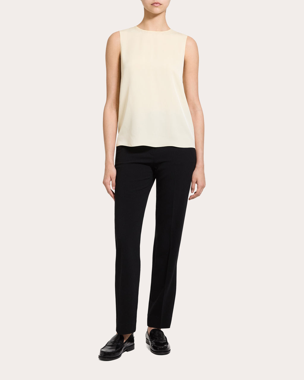 Silk Georgette Straight Shell Top