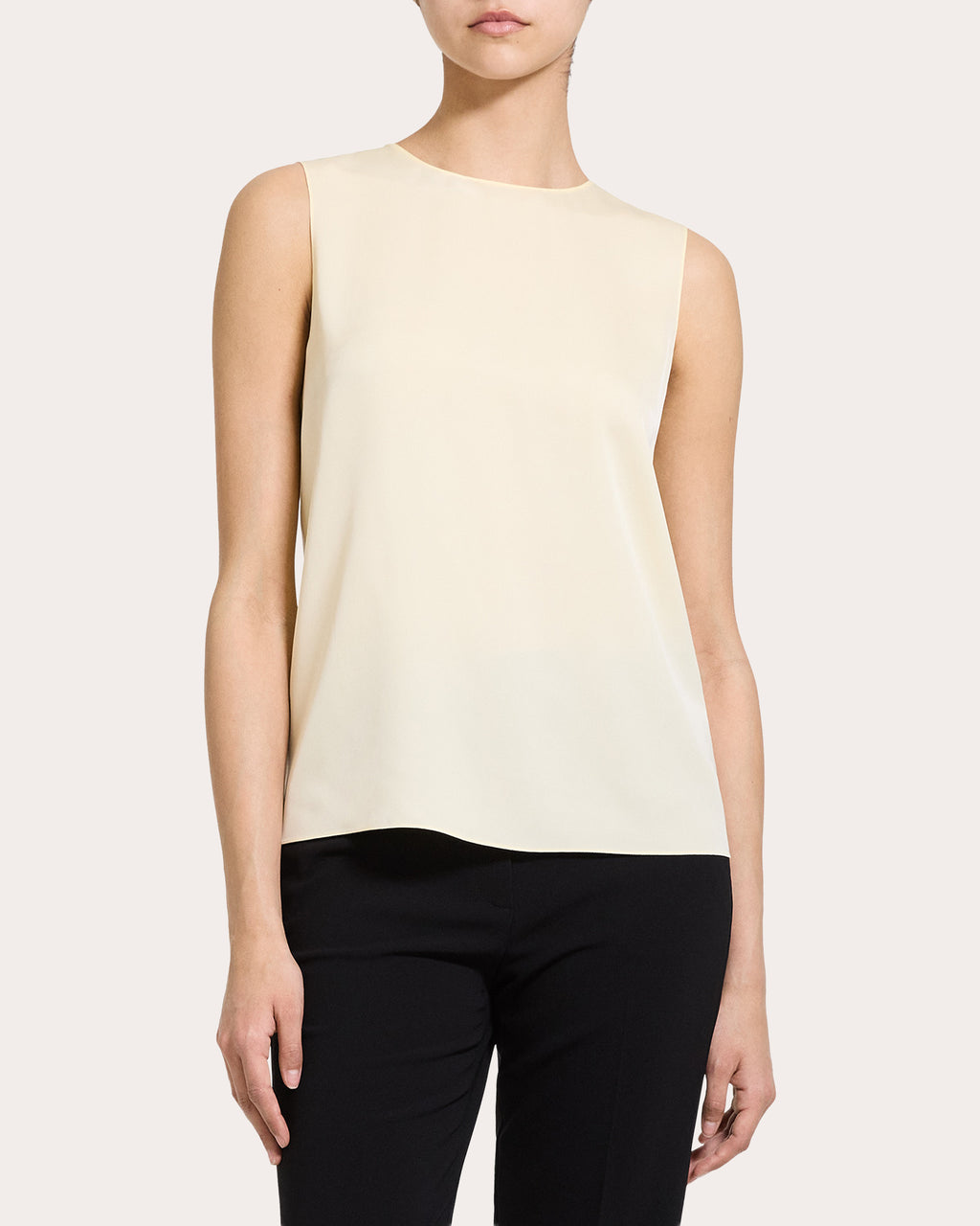 Silk Georgette Straight Shell Top